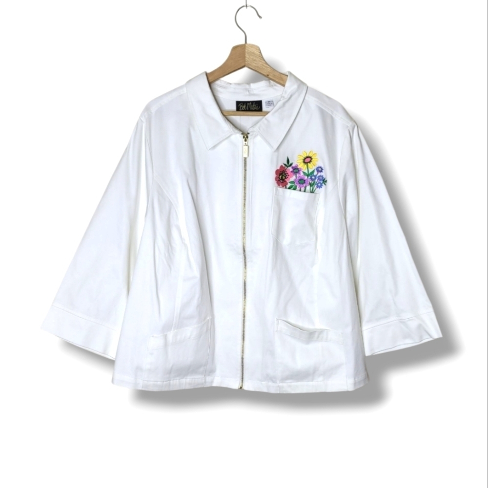 Bob Mackie Floral Embroidered Jacket Size 3X NWT - Picture 10 of 10